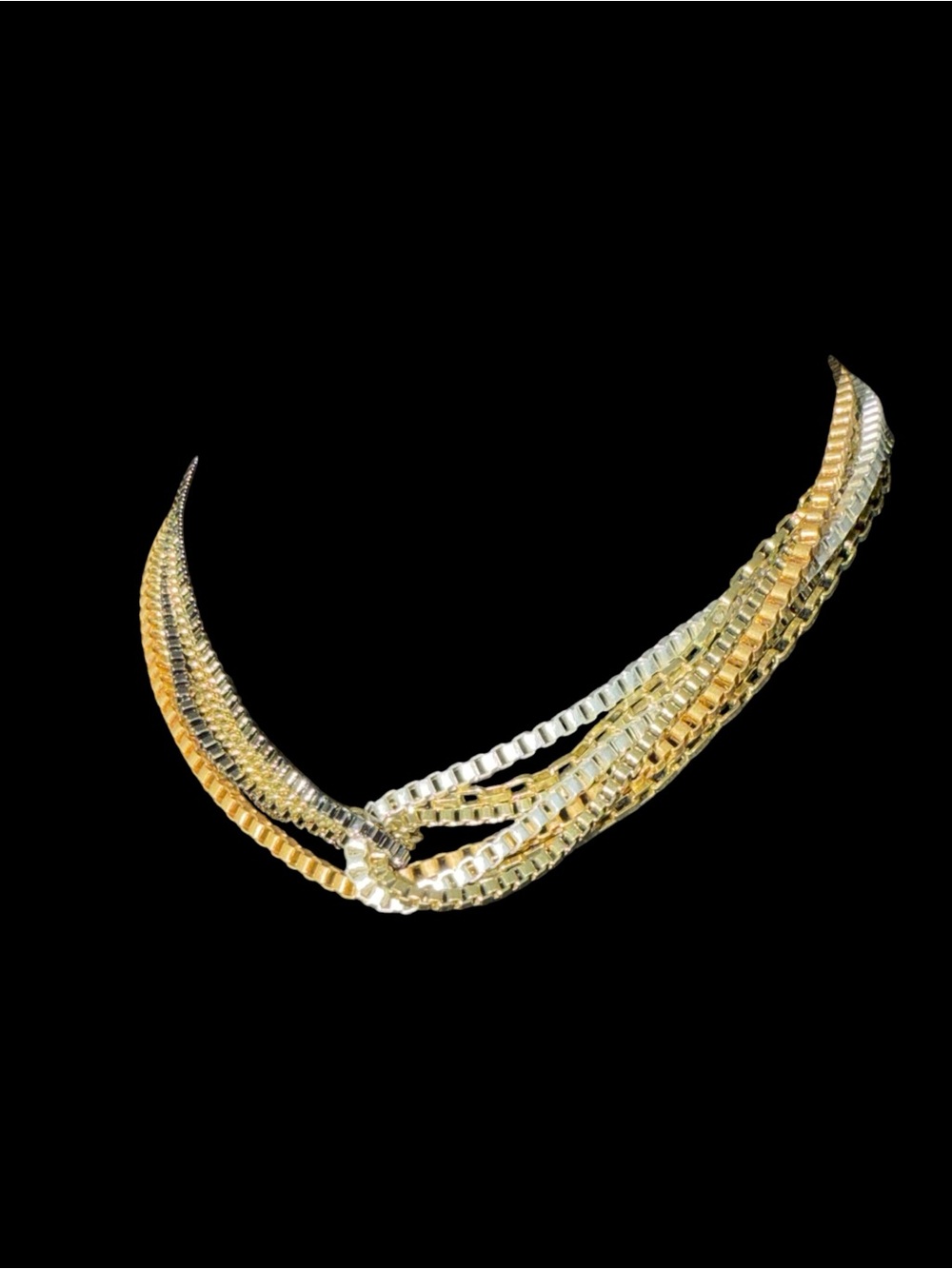 NWT ZOETIK Layered Mixed-Metal Women's Necklace in Gold and Silver